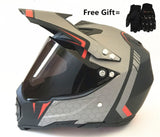 Mate black Dual Sport Off Road Motorcycle Helmet