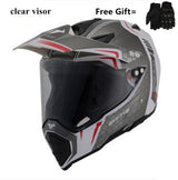 Mate black Dual Sport Off Road Motorcycle Helmet